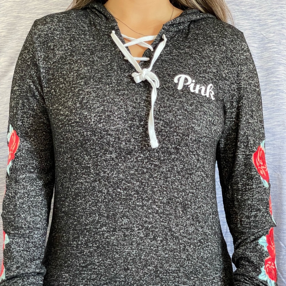 PINK Hooded Knit Sweater